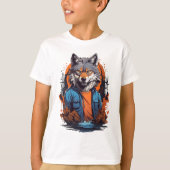 野生のオオカミ Tシャツ (正面)