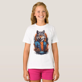 野生のオオカミ Tシャツ