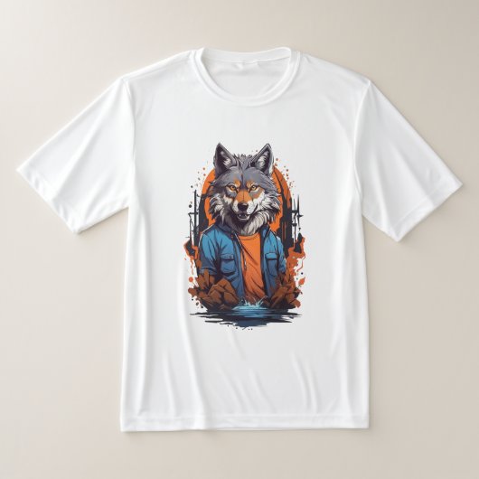 野生のオオカミ Tシャツ (レイダウン)