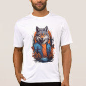 野生のオオカミ Tシャツ (正面)
