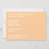 野生のオランウータンの誕生会の招待 招待状 (裏面)