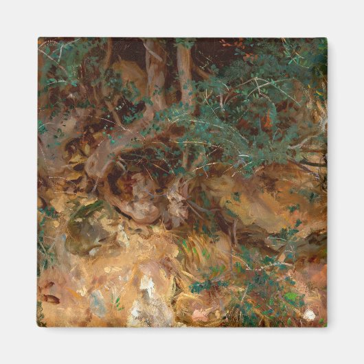 野生のオリーブの木のルーツ, 1908 by John Singer Sargent マグネット (正面)