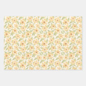 野生のオレンジ色のアネモンの花 – シームレスなパターン。 ラッピングペーパーシート (正面)