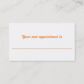 野生のオレンジ色の髪 予約カード (裏面)