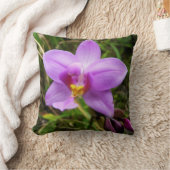 野生のオーキッドパープルトロピカルフラワー クッション (ブランケット)