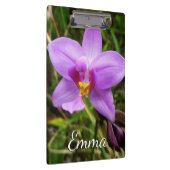 野生のオーキッドパープルトロピカルフラワー クリップボード (右)
