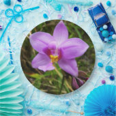 野生のオーキッドパープルトロピカルフラワー ペーパープレート (パーティー)