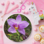 野生のオーキッドパープルトロピカルフラワー ペーパープレート (パーティー)