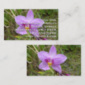 野生のオーキッドパープルトロピカルフラワー 名刺 (正面/裏面)