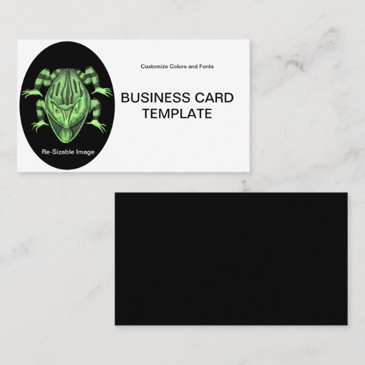 野生のカエルはヒキガエルを爬虫類する 名刺 (正面/裏面)