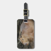 野生のカピバラの荷物のラベル ラゲッジタグ (正面縦)