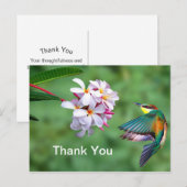 野生のカラフルなサイチョウの花のある写真 ありがとう ポストカード (正面/裏面)