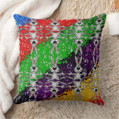 野生のカラフルウサギ模様 クッション (ブランケット)