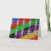 野生のカラフルウサギ模様 シーズンカード (正面)