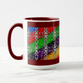 野生のカラフルウサギ模様 マグカップ (左)