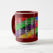 野生のカラフルウサギ模様 マグカップ (正面左)