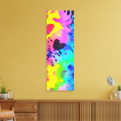 野生のカラフルチーター型染料パターン キャンバスプリント (インサイチュ (リビング))