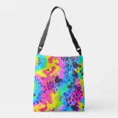 野生のカラフルチーター型染料パターン クロスボディバッグ (裏面)