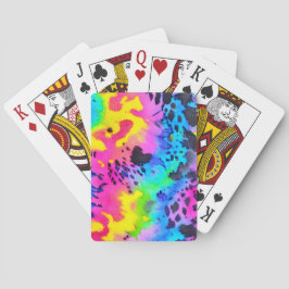 野生のカラフルチーター型染料パターン トランプ