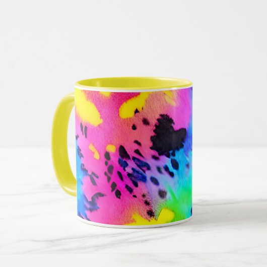 野生のカラフルチーター型染料パターン マグカップ (正面左)