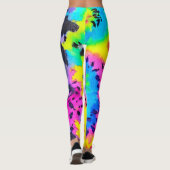 野生のカラフルチーター型染料パターン レギンス (裏面)