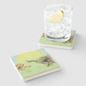 野生のカラフル動物の追跡、石のコースター ストーンコースター (横)