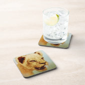 野生のカラフル動物 – ライオン、6つのプラスチックのコースター コースター (右側)