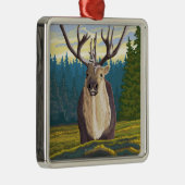 野生のカリブー-イエローストーンの国民 メタルオーナメント (右)