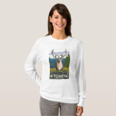 野生のカリブー-ワイオミング Tシャツ (正面フル)