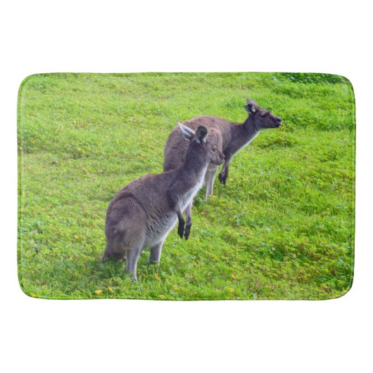 野生のカンガルー、大きな記憶泡バスマット バスマット (正面)