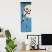 野生のガチョウが三飛んでいるつ下に ポスター (ホームオフィス)