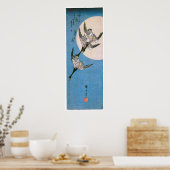 野生のガチョウが三飛んでいるつ下に ポスター (キッチン)