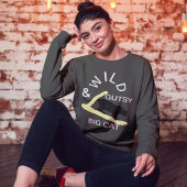 野生のガッツィキャットバイブフェミニストカスタマイズ スウェットシャツ