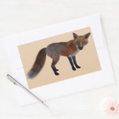 野生のキツネのシール 長方形シール (封筒)