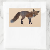 野生のキツネのシール 長方形シール (バッグ)