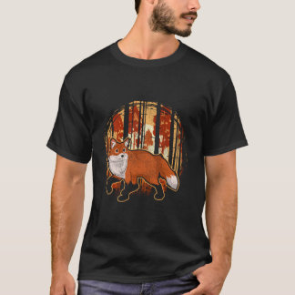 野生のキツネ 森林 動物 自然 キツネ Tシャツ