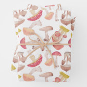 野生のキノコの包装紙シート ラッピングペーパーシート (インサイチュ)