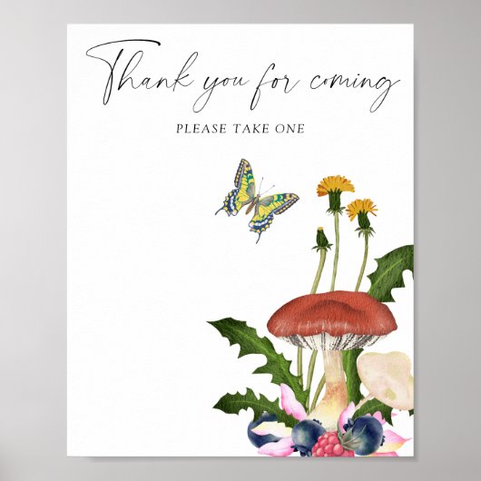 野生のキノコの来感謝 ポスター (正面)