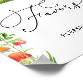 野生のキノコの森の赤ん坊シャワーの好意 ポスター (角)