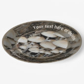 野生のキノコの自然パーソナライズされたパーティー ペーパープレート (アングル)