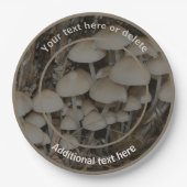 野生のキノコの自然パーソナライズされたパーティー ペーパープレート (正面)