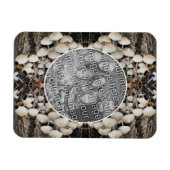 野生のキノコの自然フレーム自分の写真を追加 マグネット (横)