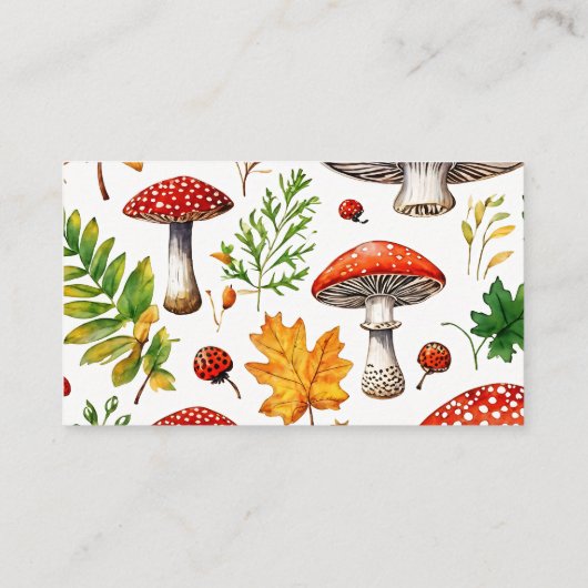 野生のキノコの赤ちゃんシャワーおむつラッフル エンクロージャーカード (裏面)