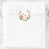 野生のキノコの赤ちゃんシャワーの好意 ラウンドシール (バッグ)