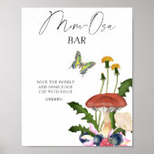 野生のキノコの赤ちゃんシャワーモモモザバー ポスター (正面)