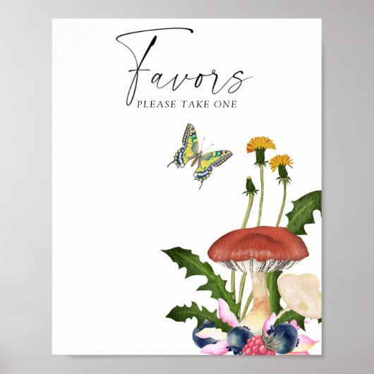 野生のキノコの赤ん坊シャワーの好意 ポスター (正面)