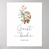 野生のキノコはゲストブックポスターにサインして ポスター (正面)