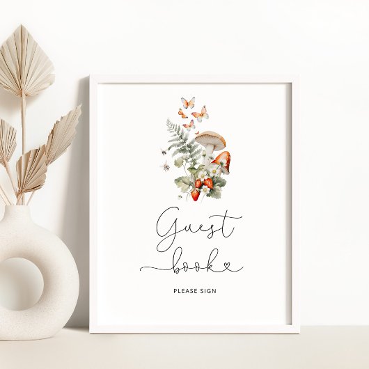 野生のキノコはゲストブックポスターにサインして ポスター