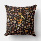 野生のキノコは黒 クッション (正面)