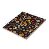 野生のキノコは黒 タイル (側面)